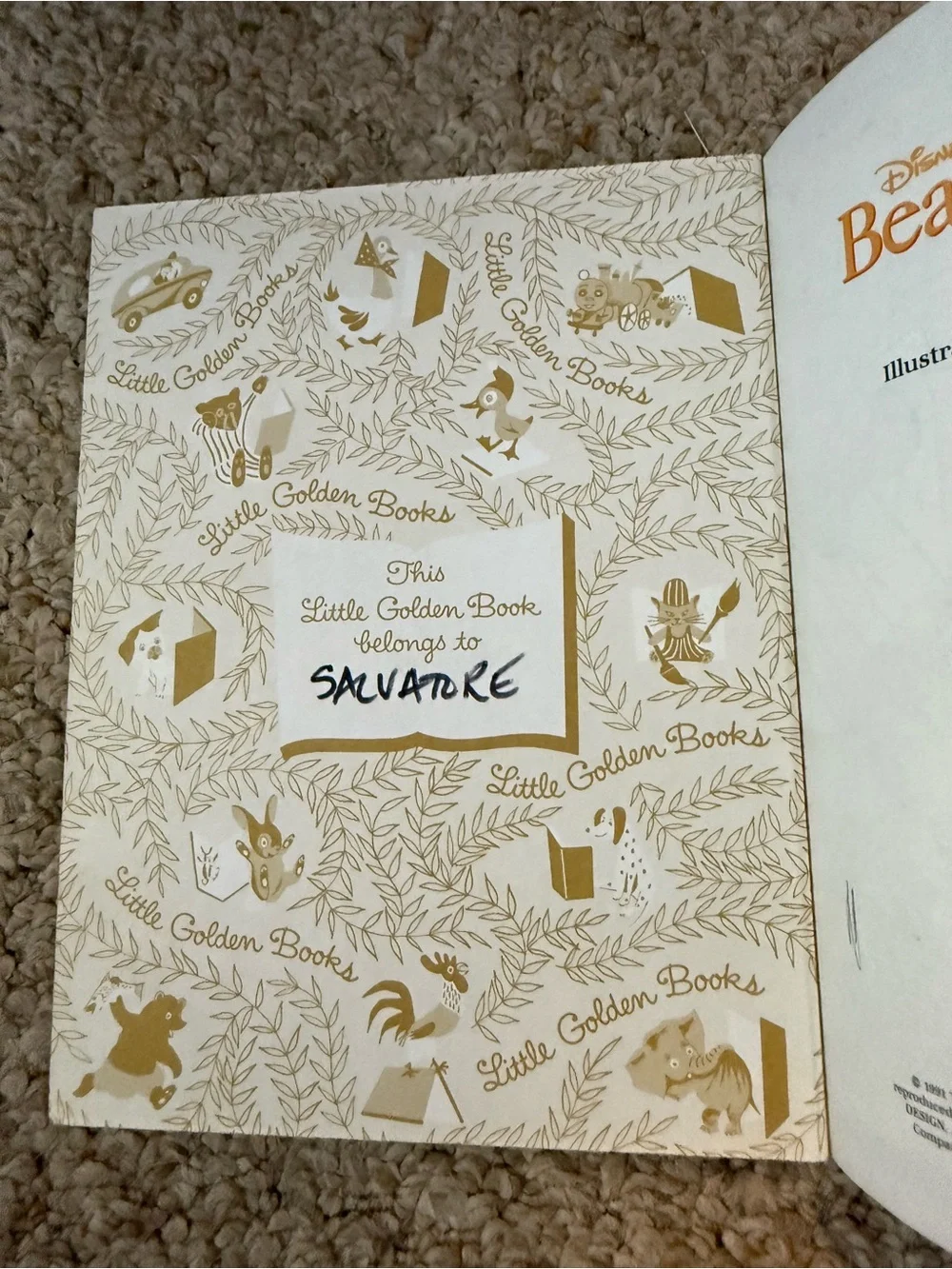 Disney Beauty and the Beast Kids Learning Book - Blue & Red